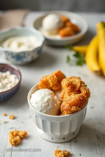 Fried Vanilla Ice Cream with Crunchy Bliss steps