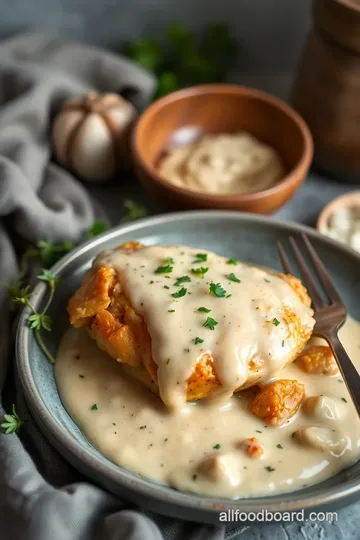 Sautéed Garlic Butter Chicken with Creamy Sauce presentation