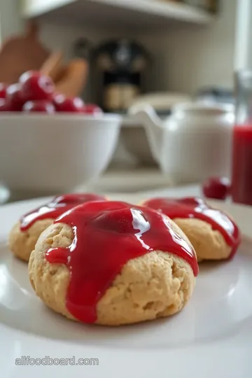 Cherry-Flavored Hardening Cookie Glaze steps