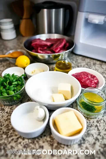 Grilled Beef Loin Flat Iron Steak with Garlic Herb Butter ingredients