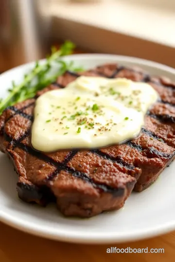 Grilled Beef Loin Flat Iron Steak with Garlic Herb Butter steps