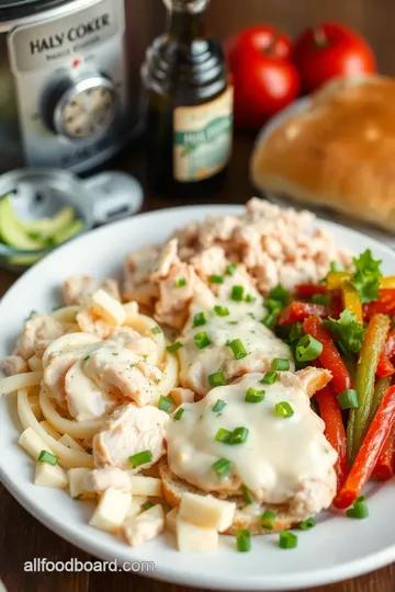 Hearty Slow Cooker Chicken Ranch Sandwiches ingredients