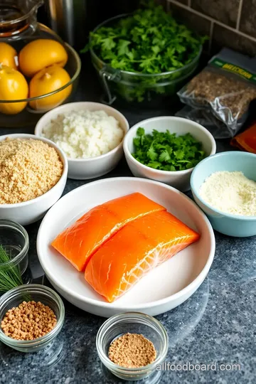 Herb-Crusted Baked Salmon with Zesty Lemon-Dill Sauce ingredients