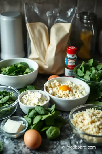 Homemade Ravioli with Ricotta and Spinach Filling ingredients