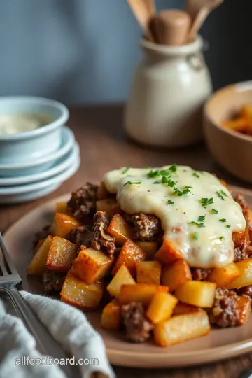 Loaded Potato Meatloaf Casserole presentation