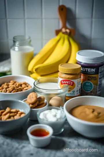 Nutty Banana Boost: Peanut Butter Banana Protein Shake ingredients