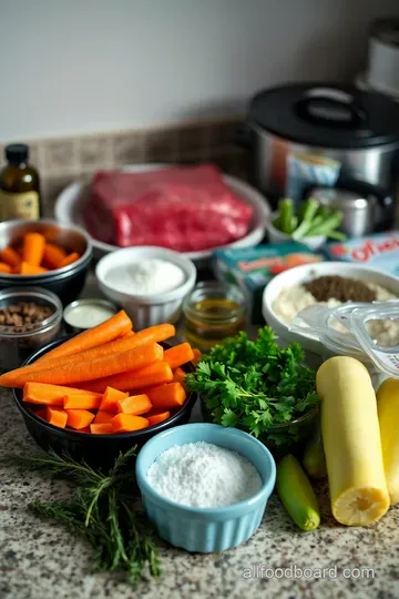 Perfectly Tender Crock Pot Beef Roast with Seasonal Veggies ingredients
