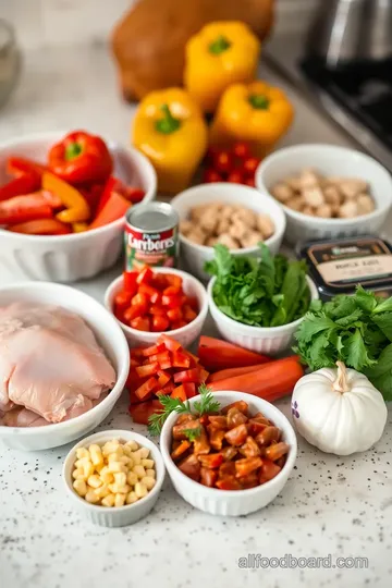 Pink Crock Pot Chicken Cacciatore ingredients