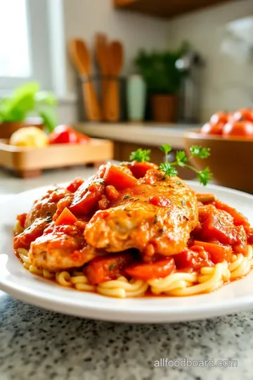 Pink Crock Pot Chicken Cacciatore steps