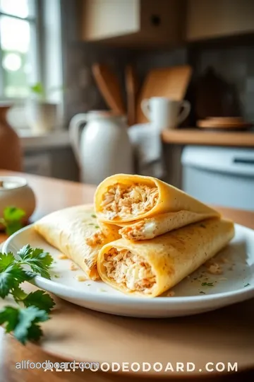 Cheesy Garlic Chicken Wraps steps