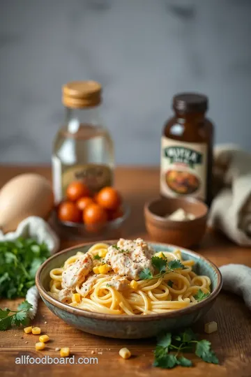 Quick Chicken Corn Pasta with Creamy Sauce ingredients