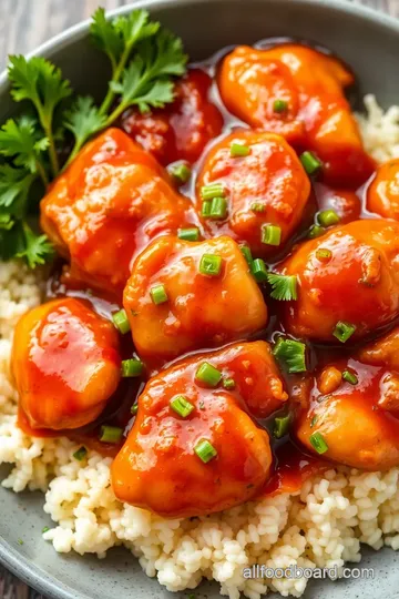 Sweet and Spicy Honey Pepper Chicken presentation