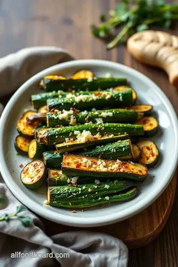 Roasted Zucchini with Garlic-Parmesan Goodness presentation