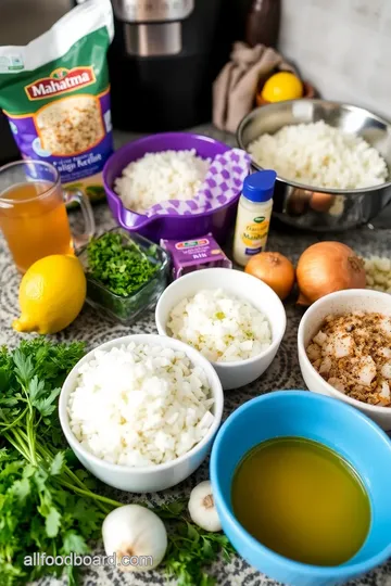 Savory Mahatma Rice Pilaf with Fresh Herbs and Lemon ingredients