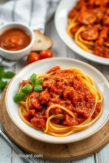 Homemade Spaghetti Sauce presentation