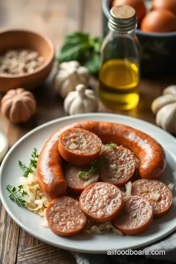 Slow-Cooked Polish Sausage with Sauerkraut ingredients