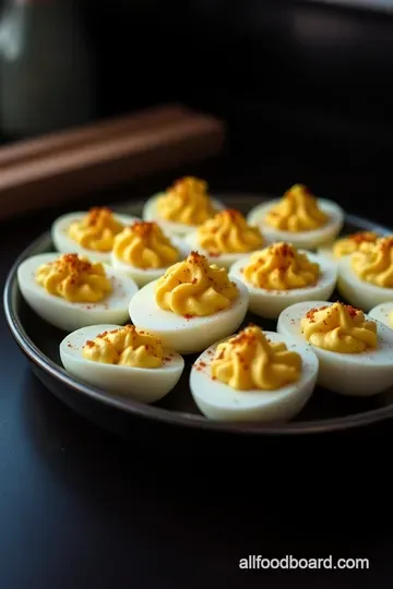 Smoked Deviled Eggs with a Hint of Paprika presentation