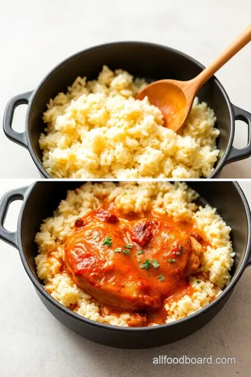 Smothered Chicken and Rice Delight steps