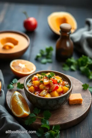 Spicy Mango Tango Salsa Delight presentation