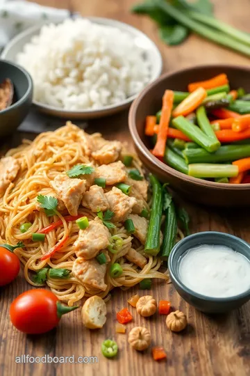 Stir-Fried Pancit with Chicken & Veggies ingredients