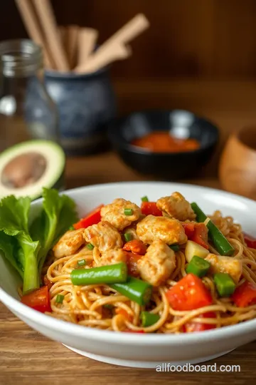 Stir-Fried Pancit with Chicken & Veggies presentation