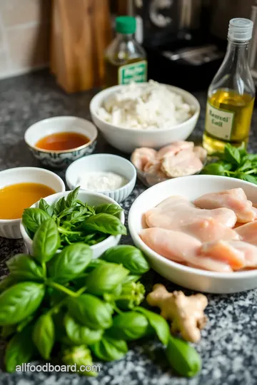 Chinese-Italian Basil Stir-Fry with Chicken ingredients