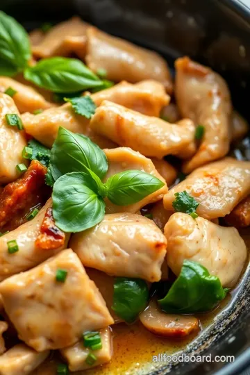 Chinese-Italian Basil Stir-Fry with Chicken presentation