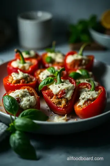Stuffed Cherry Peppers: A Bite of Mediterranean Delight presentation