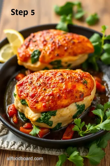 Stuffed Chicken Breast with Roasted Peppers steps