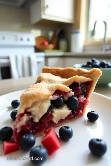 Sweet & Tart Rhubarb Blueberry Pie steps