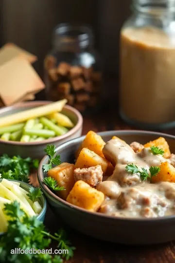 Tater Tot Breakfast Bowl with Sausage Gravy ingredients