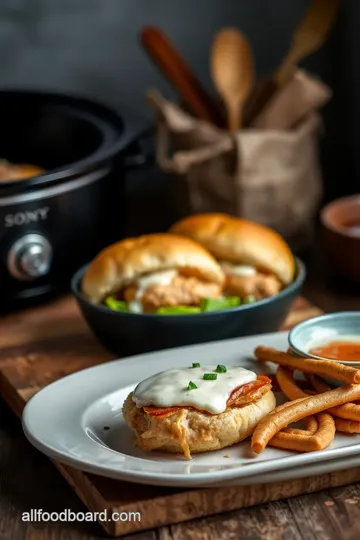 Ultimate Slow Cooker Chicken Ranch Sandwiches presentation