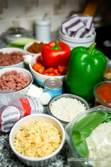 Unstuffed Pepper Casserole ingredients