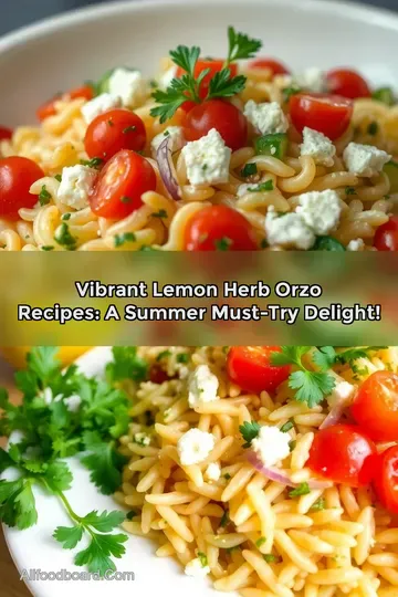 Vibrant Lemon Herb Orzo Recipes: A Summer Must-Try Delight!