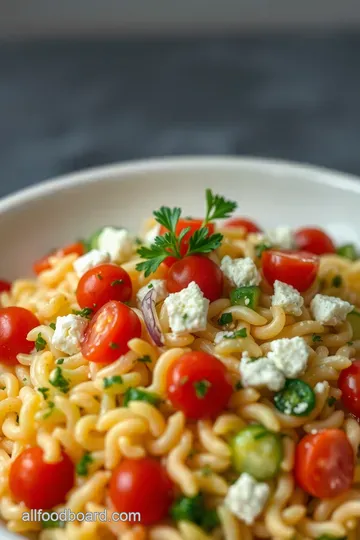 Zesty Lemon Herb Orzo Salad presentation