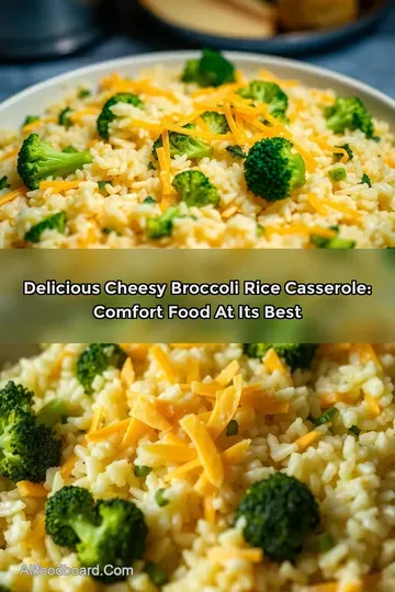 Delicious Cheesy Broccoli Rice Casserole: Comfort Food at Its Best : PIN FOR LATER Delicious Cheesy Broccoli Rice Casserole: Comfort Food at Its Best