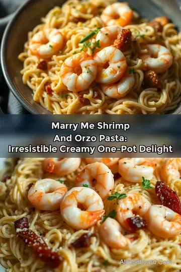 Marry Me Shrimp and Orzo Pasta: Irresistible Creamy One-Pot Delight : PIN FOR LATER Marry Me Shrimp and Orzo Pasta: Irresistible Creamy One-Pot Delight
