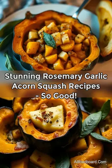 Stunning Rosemary Garlic Acorn Squash Recipes - So Good! : PIN FOR LATER Stunning Rosemary Garlic Acorn Squash Recipes - So Good!
