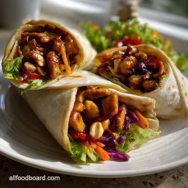 Cashew Chicken Wraps: Quick, Healthy Flavorful Recipe Card