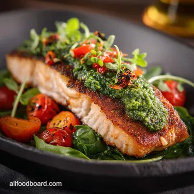 Easy 30 Minute Healthy Dinner Recipes: Crispy Pesto Salmon (28 Mins)