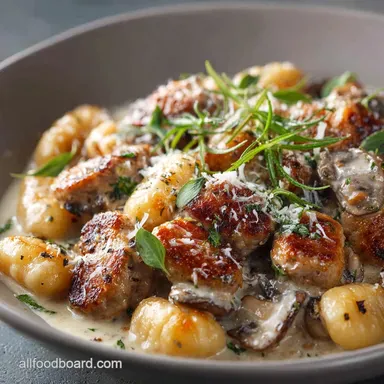 5Ingredient Easy Dinner Recipes Creamy Sausage Gnocchi 25 Mins Recipe Card