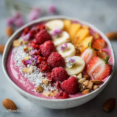 5Minute Fruit Smoothie Bowl: Quick Healthy Smoothie Bowl Recipe Recipe Card