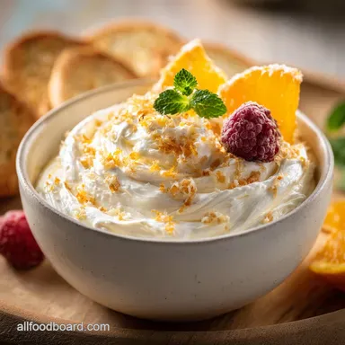 Sunshine Orange Cream Fruit Dip Easy 5Minute Creamsicle Flavour Recipe Card