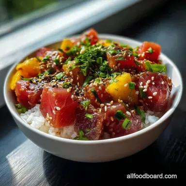 Poke Bowls: Quick Ahi Tuna Recipe at Home Chefs Secret Recipe Card