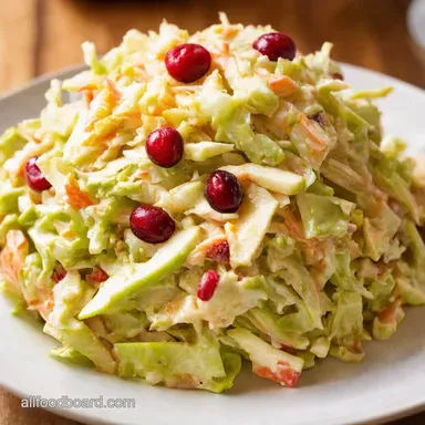 Apple Cranberry Coleslaw Recipe Sweet Tangy Sunshine Recipe Card