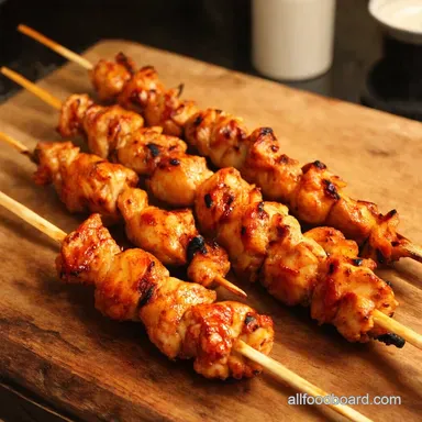 Asian Zing Chicken Skewers Easy Grill Oven Recipe Recipe Card