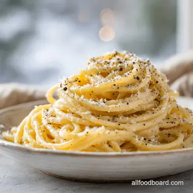 Cacio e Pepe with Parmesan and Pepper for 2 Servings Recipe Card
