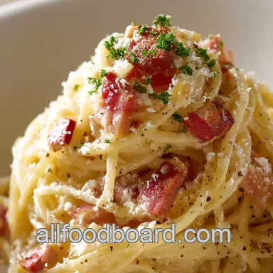 Classic Pasta Carbonara Recipe: A Roman Holiday at Home Recipe Card