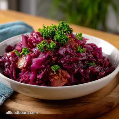 German Red Cabbage Recipe: Authentic Sweet Sour Rotkohl Recipe Card