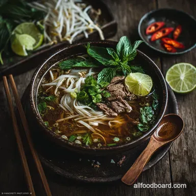 The Ultimate Vietnamese Pho Recipe Clear Rich Broth Phở Bò Recipe Card
